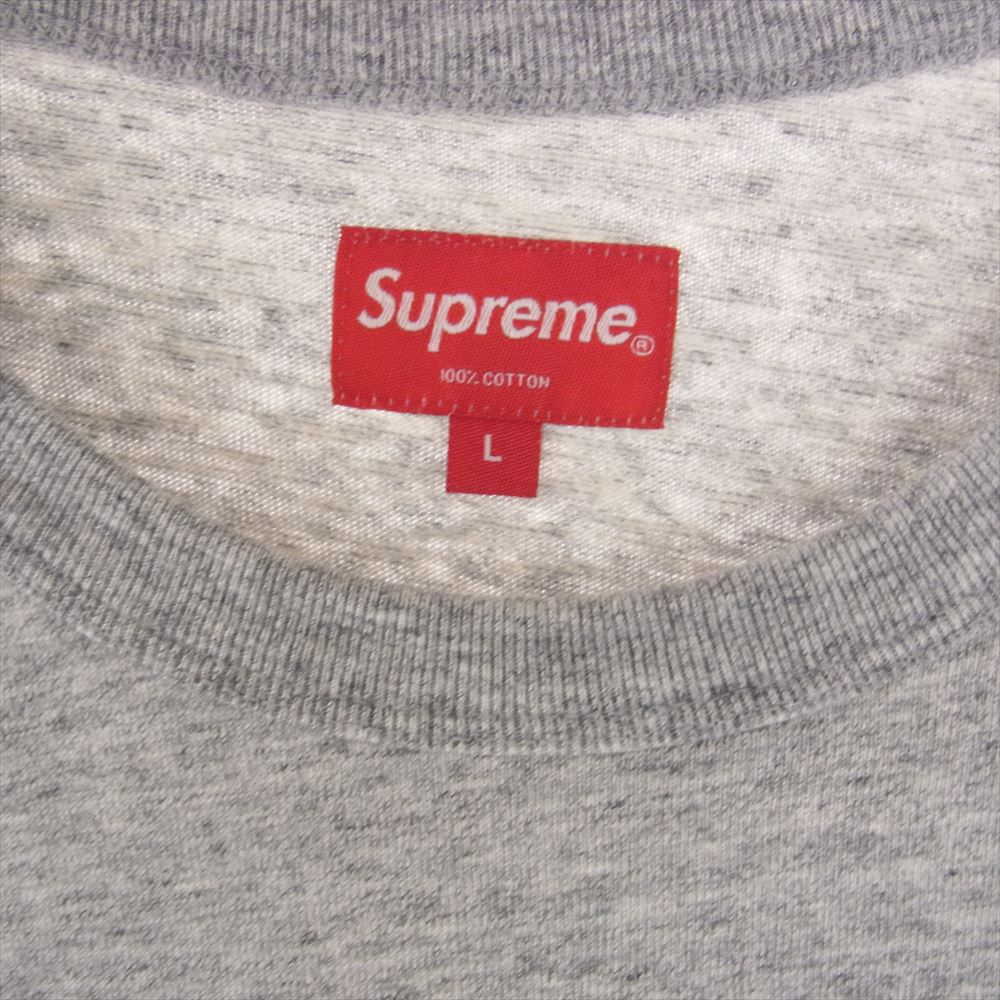 Supreme シュプリーム 19AW  Flame S/S Top フレイム 半袖 Tシャツ ファイヤー カットソー グレー系 L【中古】