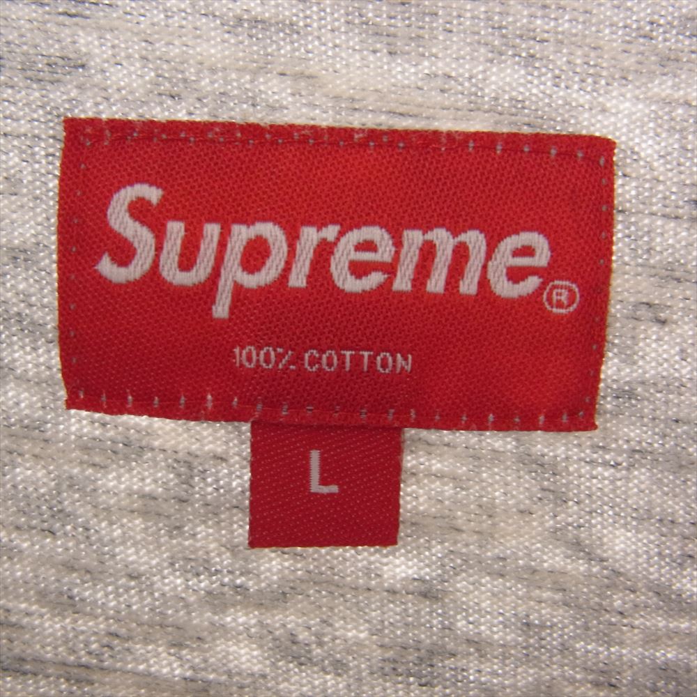 Supreme シュプリーム 19AW  Flame S/S Top フレイム 半袖 Tシャツ ファイヤー カットソー グレー系 L【中古】