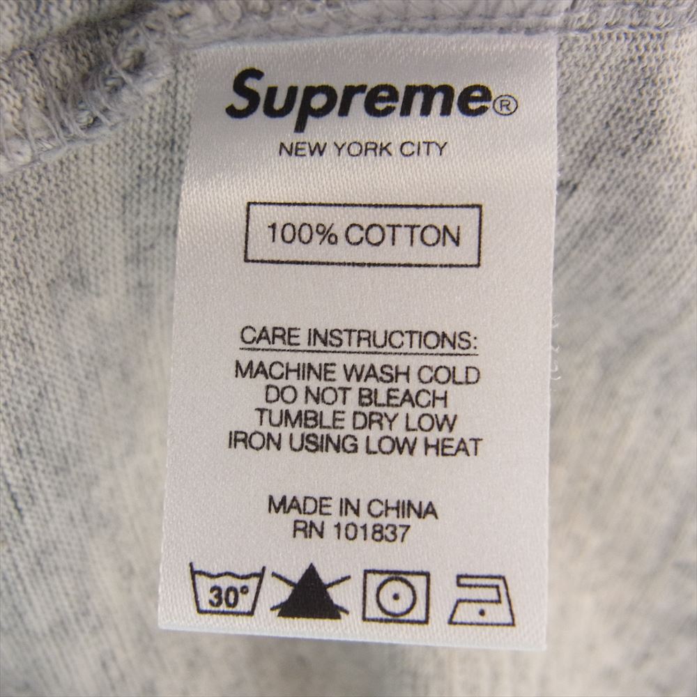 Supreme シュプリーム 19AW  Flame S/S Top フレイム 半袖 Tシャツ ファイヤー カットソー グレー系 L【中古】