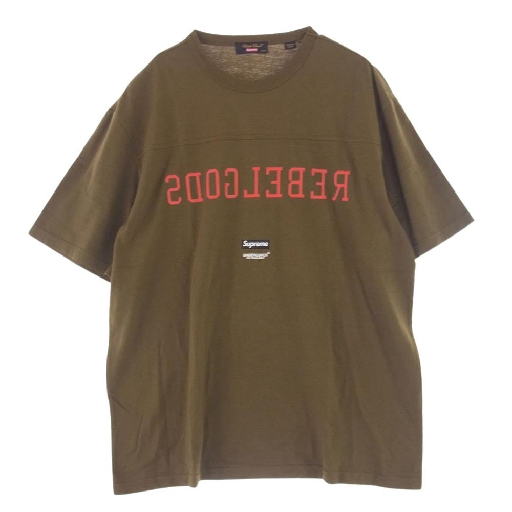 Supreme シュプリーム 23SS SP1C4804 × Undercover アンダーカバー Football Top フットボール トップ 半袖 Tシャツ カーキ系 L【極上美品】【中古】