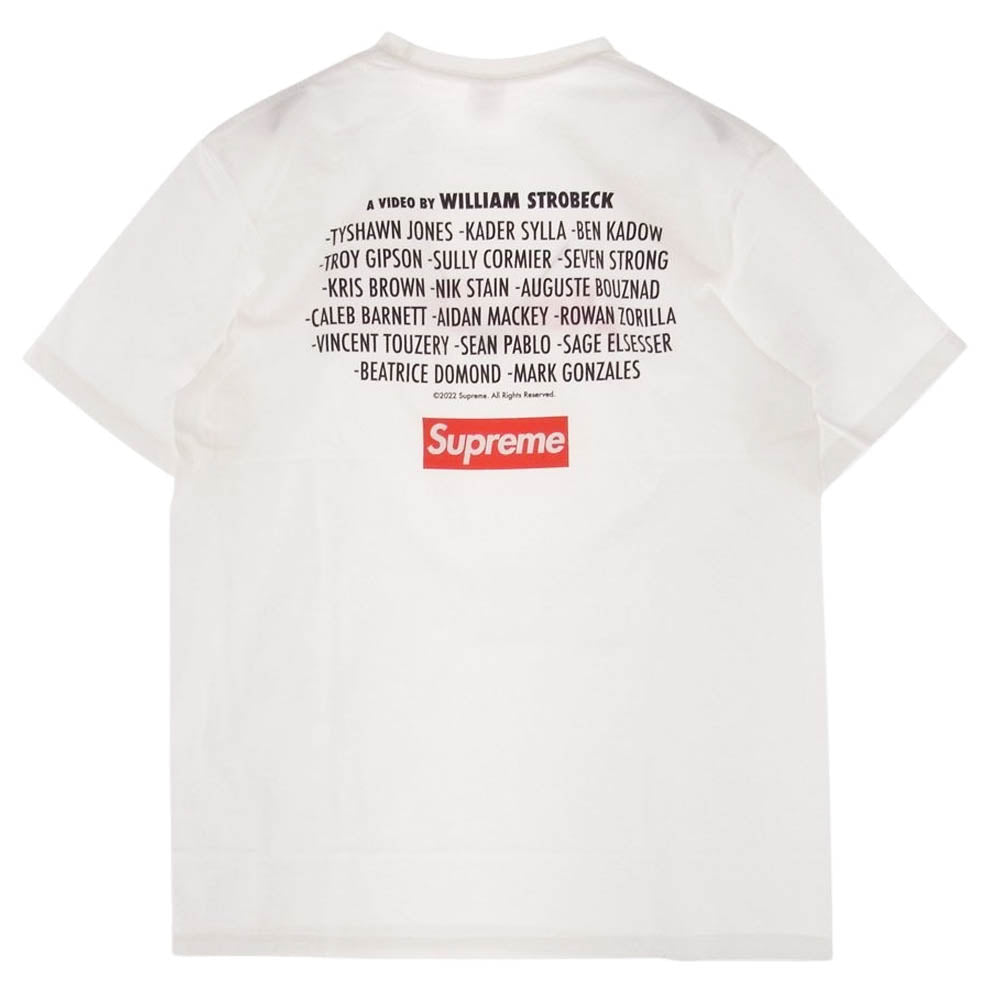 Supreme シュプリーム 22AW  Play Dead Tee フロント ロゴ プリント 半袖 Tシャツ ホワイト系 L【新古品】【未使用】【中古】