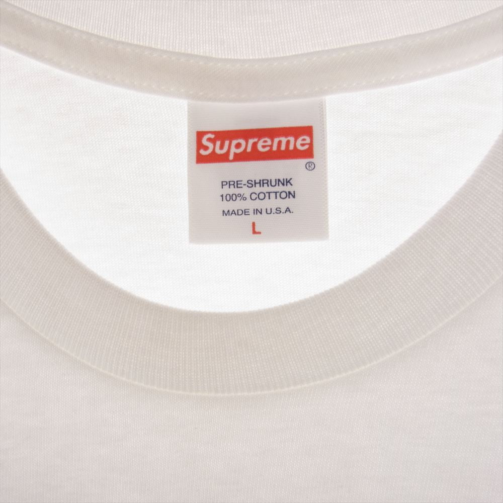 Supreme シュプリーム 22AW  Play Dead Tee フロント ロゴ プリント 半袖 Tシャツ ホワイト系 L【新古品】【未使用】【中古】