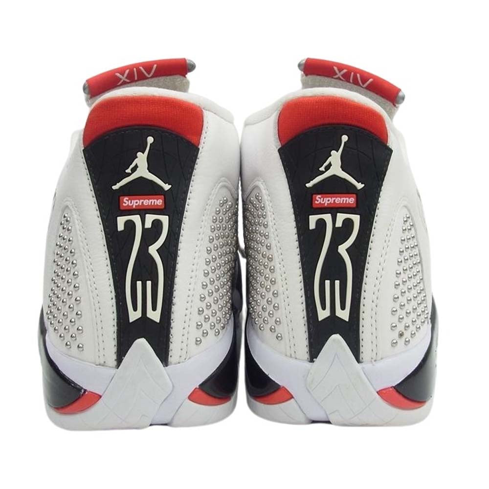 Supreme シュプリーム 19SS BV7630-106 × Nike Air Jordan 14 Retro White University Red ナイキ エアジョーダン14 レトロ ホワイト ユニバーシティレッド スニーカー ホワイト系 27cm【中古】