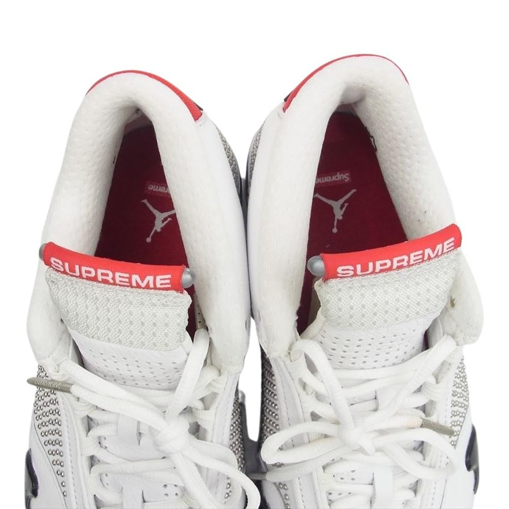 Supreme シュプリーム 19SS BV7630-106 × Nike Air Jordan 14 Retro White University Red ナイキ エアジョーダン14 レトロ ホワイト ユニバーシティレッド スニーカー ホワイト系 27cm【中古】