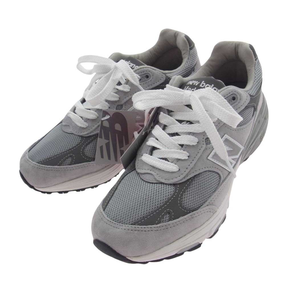 NEW BALANCE ニューバランス MR993GL USA製 MADE IN USA スエード ローカット スニーカー グレー系 26cm【新古品】【未使用】【中古】