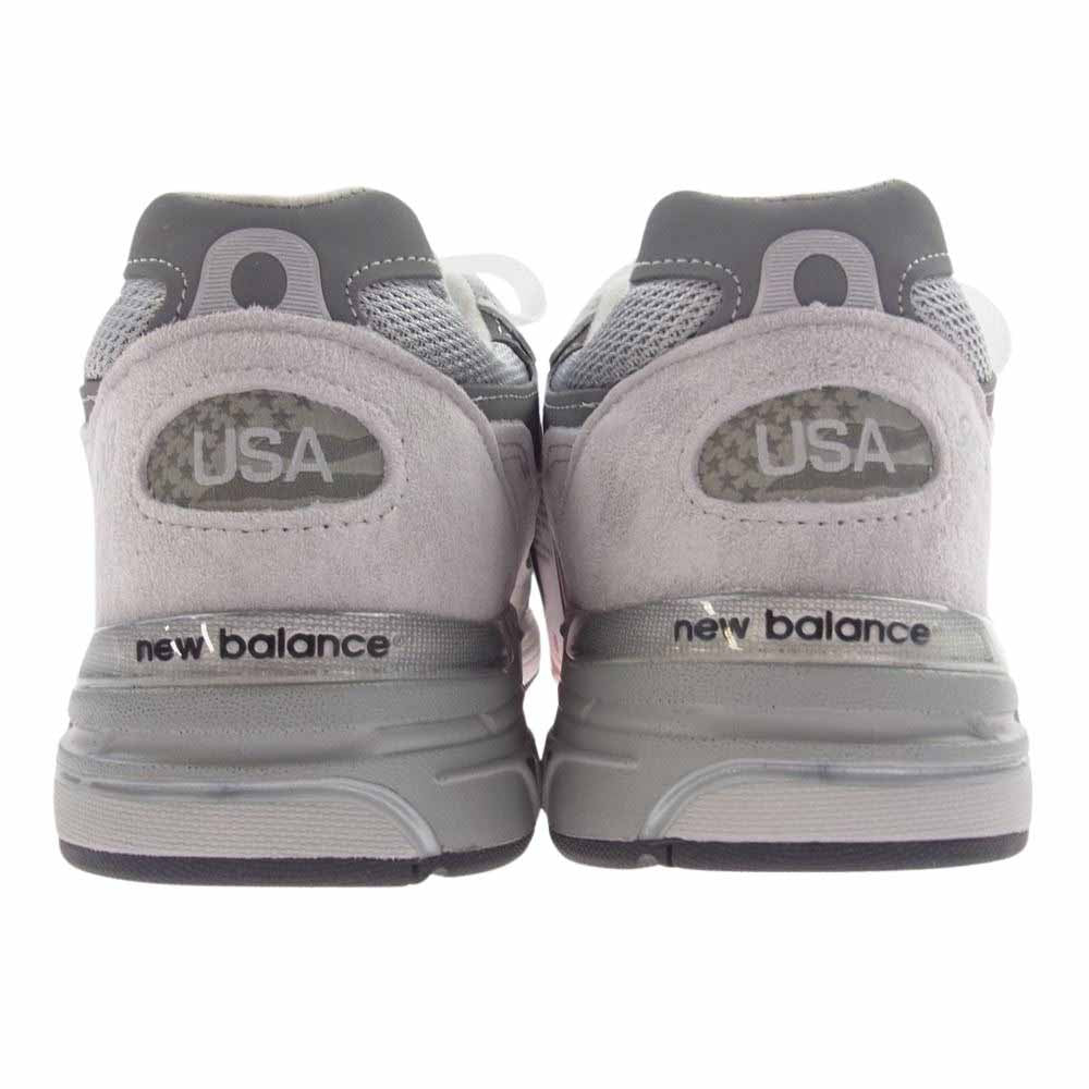 NEW BALANCE ニューバランス MR993GL USA製 MADE IN USA スエード ローカット スニーカー グレー系 26cm【新古品】【未使用】【中古】