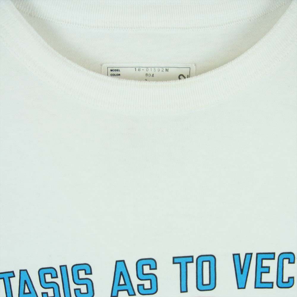 Sacai サカイ 18-01592M Lawrence Weiner Tee ローレンスウェイナー クルーネック 半袖 プリント Tシャツ ホワイト【中古】