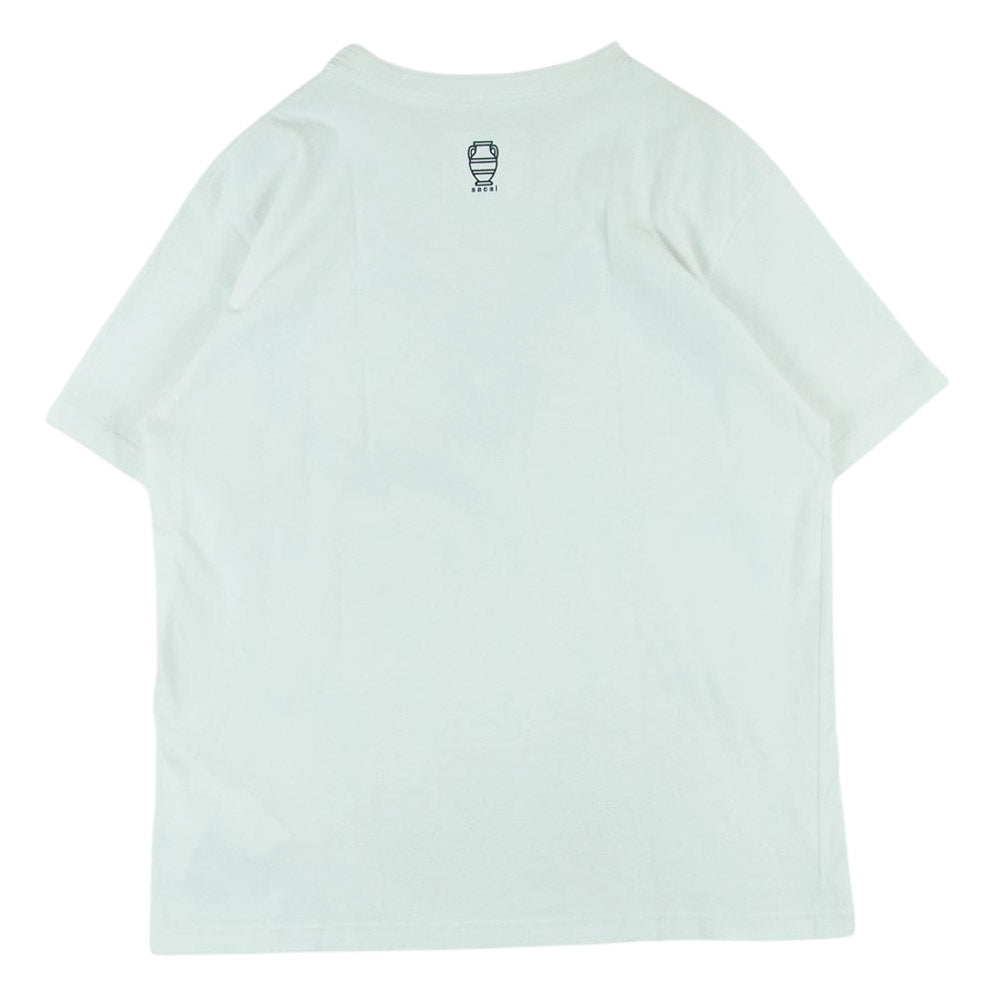 Sacai サカイ 19-0002S Melting Pot T-shirts メルティングポット クルーネック プリント 半袖 Tシャツ ホワイト ホワイト系 3【中古】