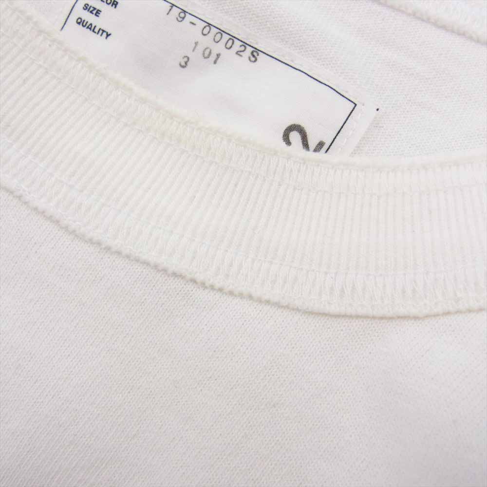 Sacai サカイ 19-0002S Melting Pot T-shirts メルティングポット クルーネック プリント 半袖 Tシャツ ホワイト ホワイト系 3【中古】