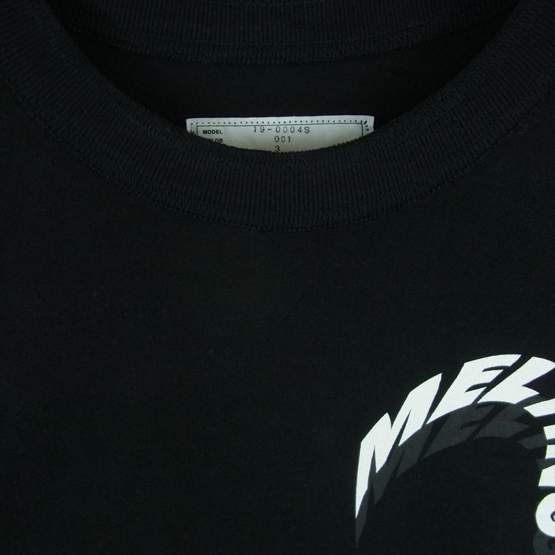 Sacai サカイ 19-0004S Melting Pot T-shirts メルティングポット クルーネック プリント 半袖 Tシャツ ブラック ブラック系 3【中古】