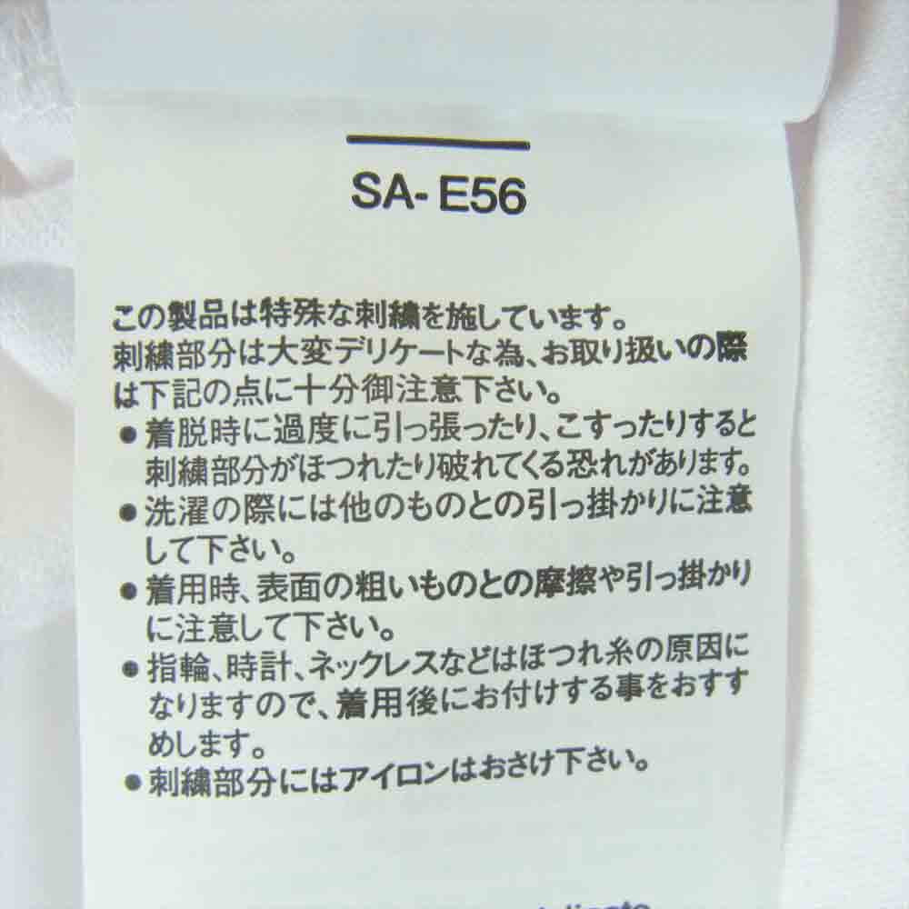 Sacai サカイ 21-02858 KAWS Embroidery T-Shirt カウズ Wネーム エンブロイダリー ロゴ刺繍 ポケット付き 半袖 Tシャツ ホワイト系 3【中古】