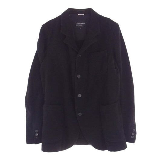 COMME des GARCONS HOMME DEUX コムデギャルソンオムドゥ AD2015 DP-J044 圧縮ウール 製品加工 2WAYカラー テーラードジャケット ブラック系 M【中古】