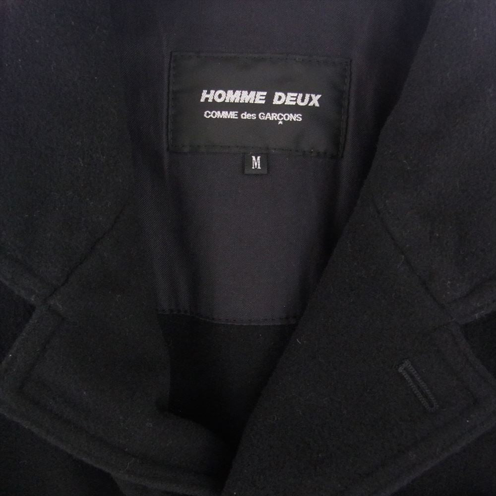 COMME des GARCONS HOMME DEUX コムデギャルソンオムドゥ AD2015 DP-J044 圧縮ウール 製品加工 2WAYカラー テーラードジャケット ブラック系 M【中古】