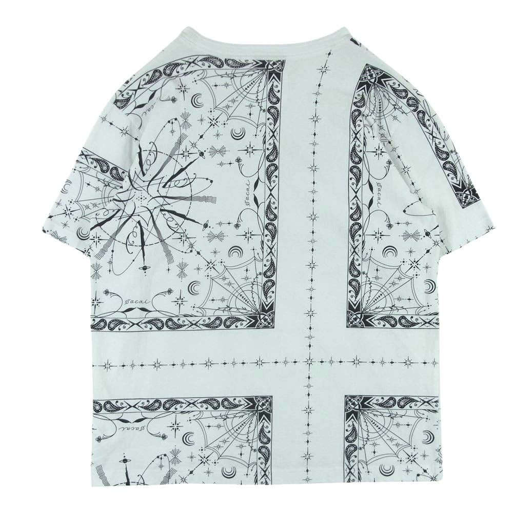Sacai サカイ 20-02343M Dr.Woo ドクターウー Bandana Print T-Shirt バンダナ プリント 半袖 Tシャツ ホワイト系 3【中古】