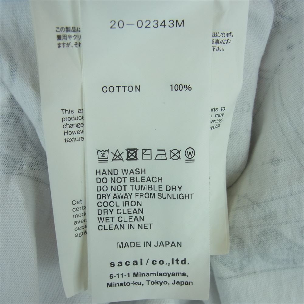 Sacai サカイ 20-02343M Dr.Woo ドクターウー Bandana Print T-Shirt