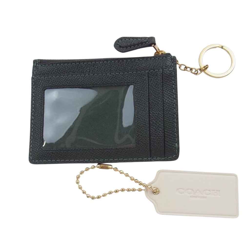 COACH コーチ スキニー ID ケース グリーン系【中古】