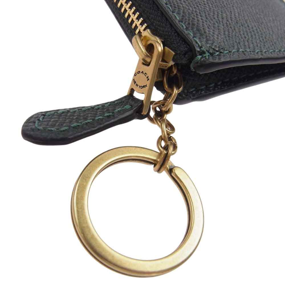COACH コーチ スキニー ID ケース グリーン系【中古】