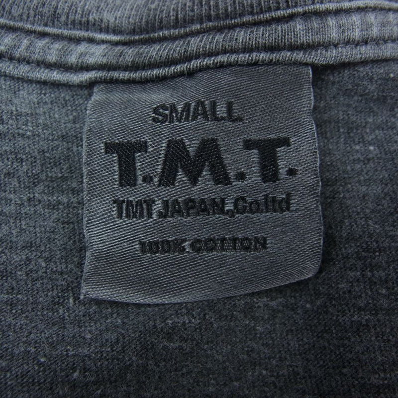 TMT ティーエムティー Vネック ポケット 半袖 Tシャツ 墨黒 ブラック系 S【中古】