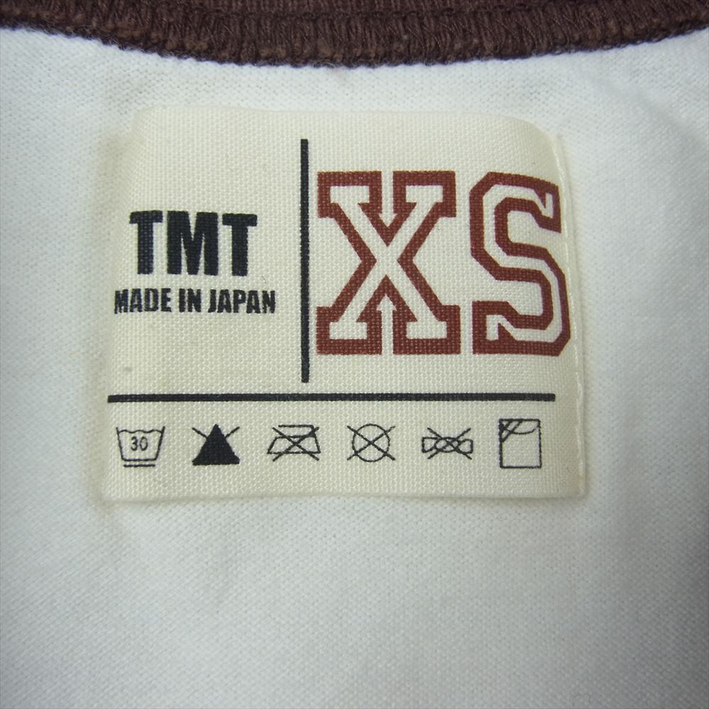 TMT ティーエムティー 7分丈 ラグラン プリント カットソー ブラウン系 ホワイト系 XS【中古】