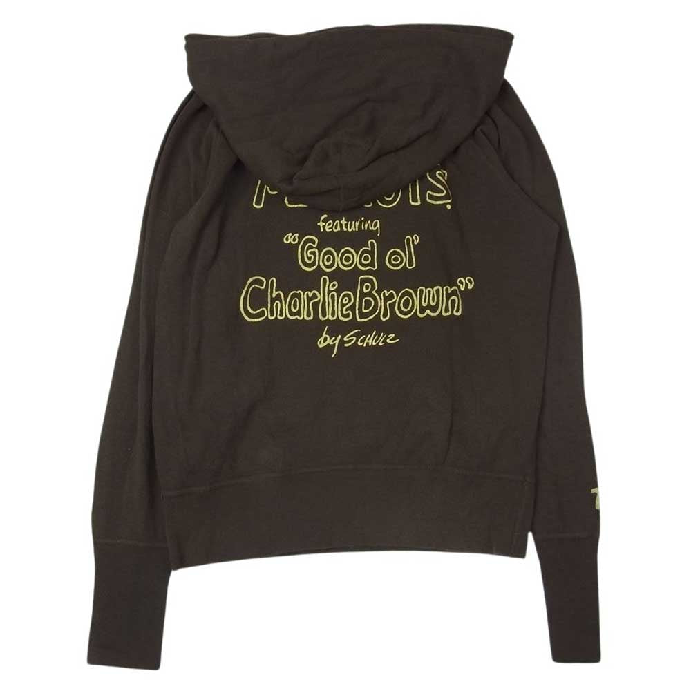 TMT ティーエムティー スヌーピー プリント  プルオーバー スウェット パーカー ブラウン系 S【中古】