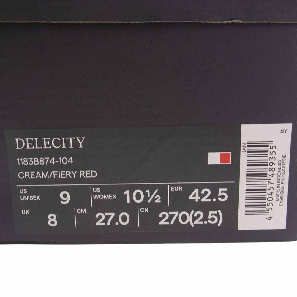 ONITSUKA TIGER オニツカタイガー 1183B874 DELECITY デレシティ 厚底 ローカット スニーカー ダッドシューズ オフホワイト系 27cm【極上美品】【中古】