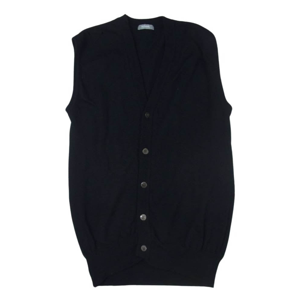 COMME des GARCONS HOMME コムデギャルソンオム HN110040 ヴィンテージ デカオム 80s ウール ニット Vネック ベスト ブラック系【中古】