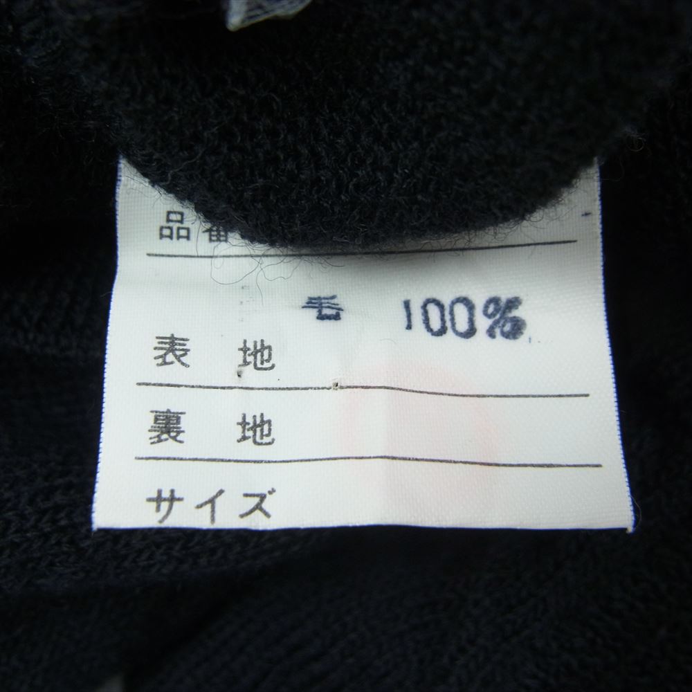 COMME des GARCONS HOMME コムデギャルソンオム HN110040 ヴィンテージ デカオム 80s ウール ニット Vネック ベスト ブラック系【中古】