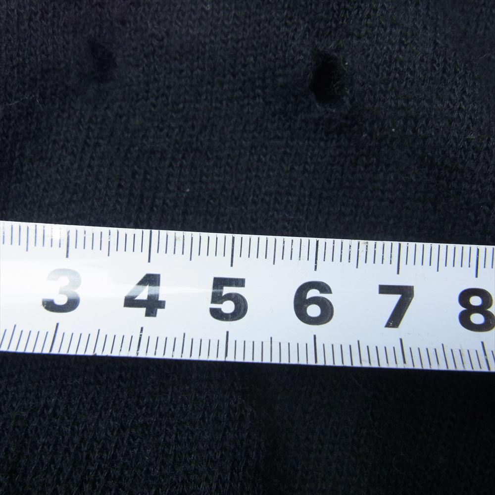 COMME des GARCONS HOMME コムデギャルソンオム HN110040 ヴィンテージ デカオム 80s ウール ニット Vネック ベスト ブラック系【中古】