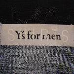 Y's Yohji Yamamoto ワイズ ヨウジヤマモト 1244 ウール ニット 比翼 長袖 シャツ ブラック系【中古】