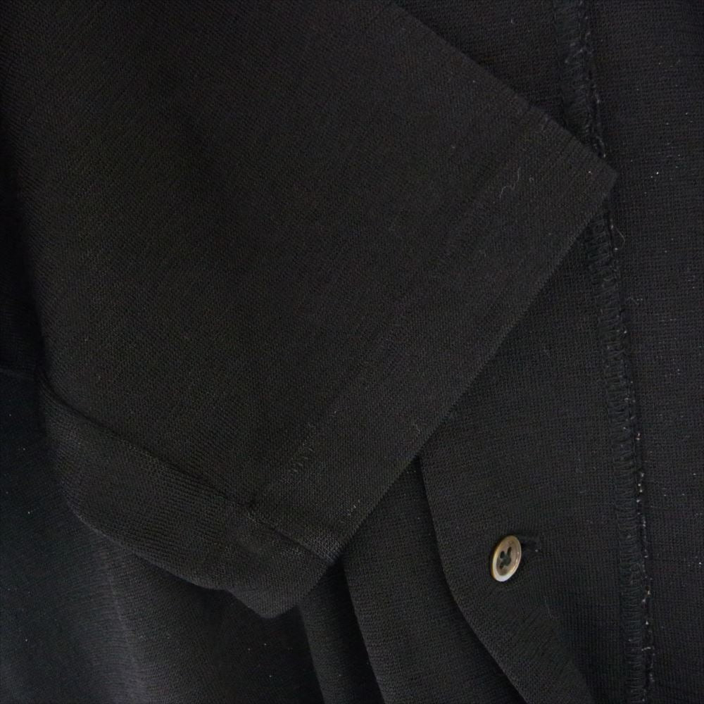 Y's Yohji Yamamoto ワイズ ヨウジヤマモト 1244 ウール ニット 比翼 長袖 シャツ ブラック系【中古】