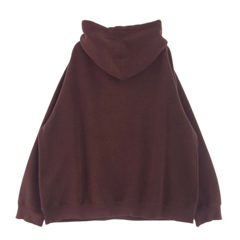 STUSSY ステューシー 90s 紺タグ OLD STUSSY 反転 フロッキー ワッペン プルオーバー パーカー ブラウン系 L【中古】