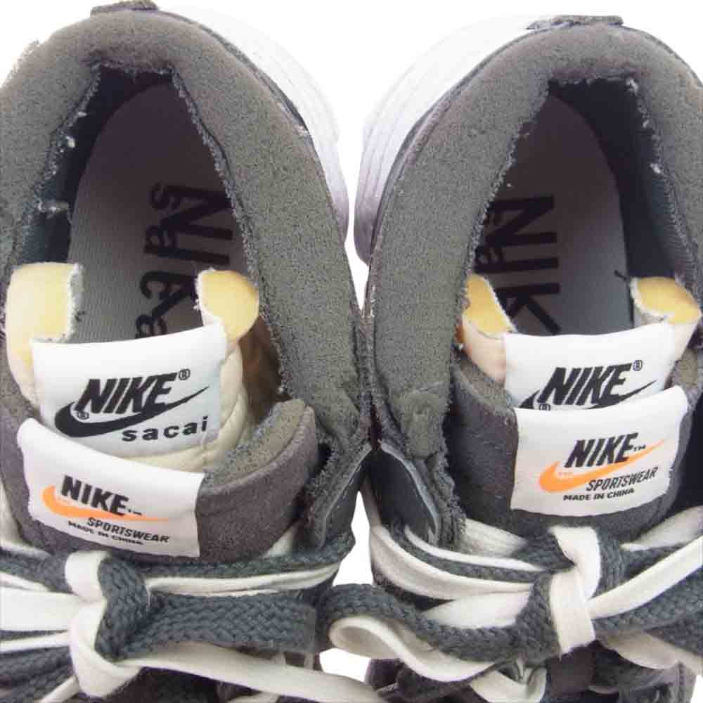 NIKE ナイキ DD1877-002 × SACAI サカイ BLAZER LOW IRON GREY ブレーザー ロー アイアン グレー スニーカー グレー系 26.5cm【中古】