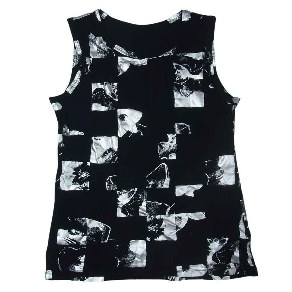 Y's Yohji Yamamoto ワイズ ヨウジヤマモト YK-T52-978 シルク混 箔プリント タンクトップ ブラック系 S【中古】