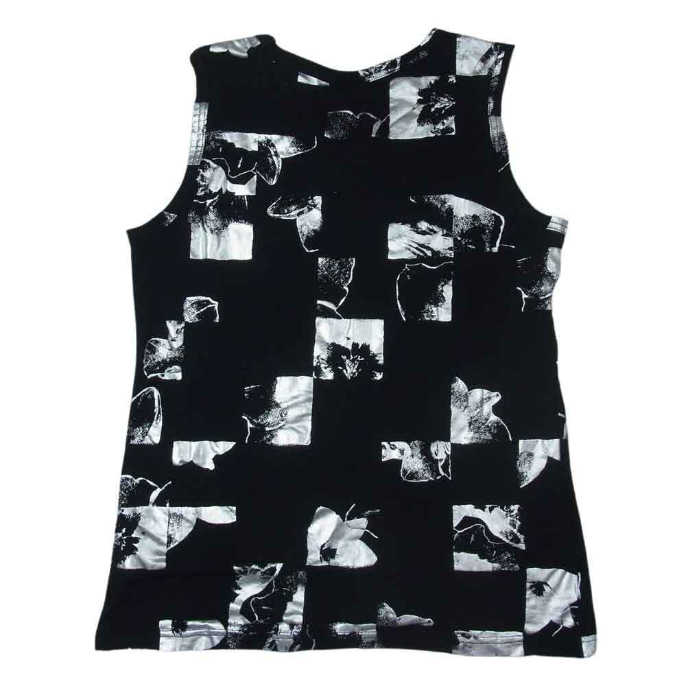 Y's Yohji Yamamoto ワイズ ヨウジヤマモト YK-T52-978 シルク混 箔プリント タンクトップ ブラック系 S【中古】