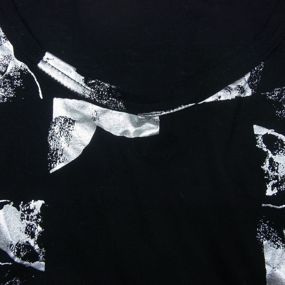 Y's Yohji Yamamoto ワイズ ヨウジヤマモト YK-T52-978 シルク混 箔プリント タンクトップ ブラック系 S【中古】