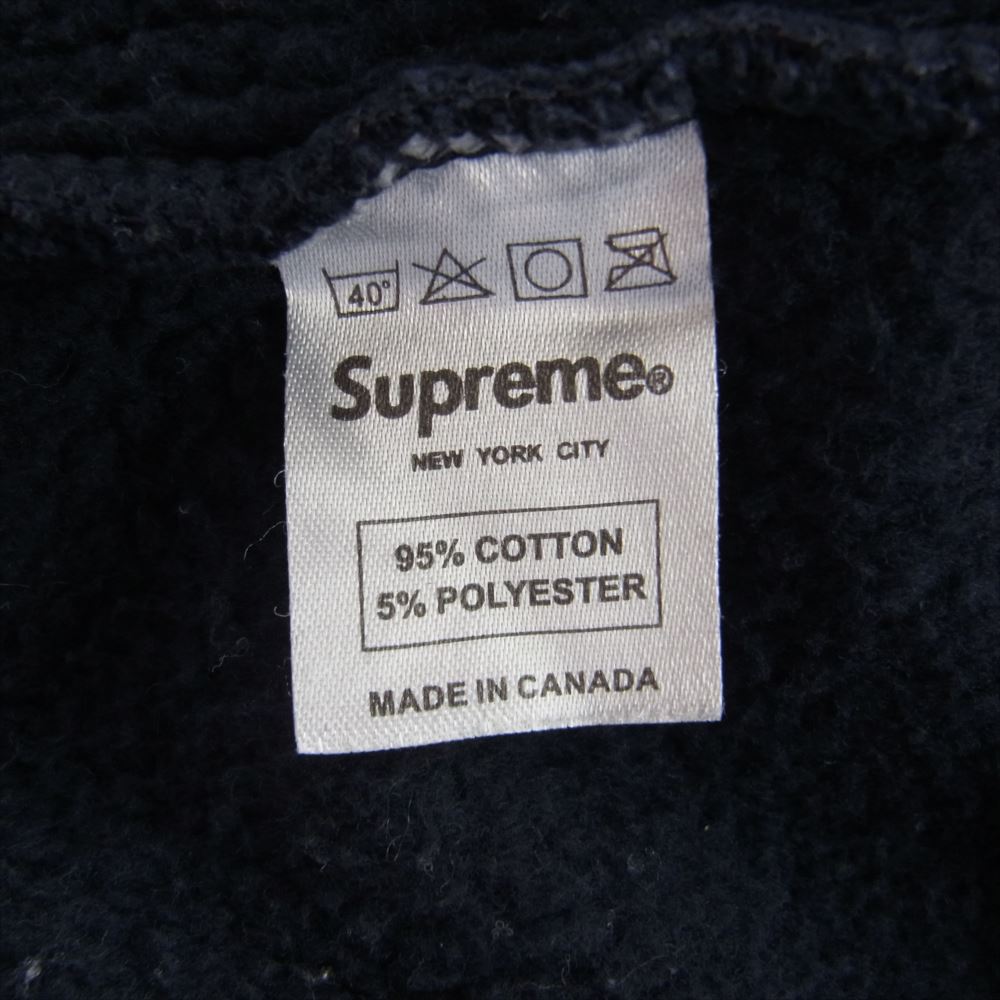 Supreme シュプリーム East West Full Zip Hoodie ロゴ刺繍 星刺繍 フルジップ パーカー ダークネイビー系 L【中古】