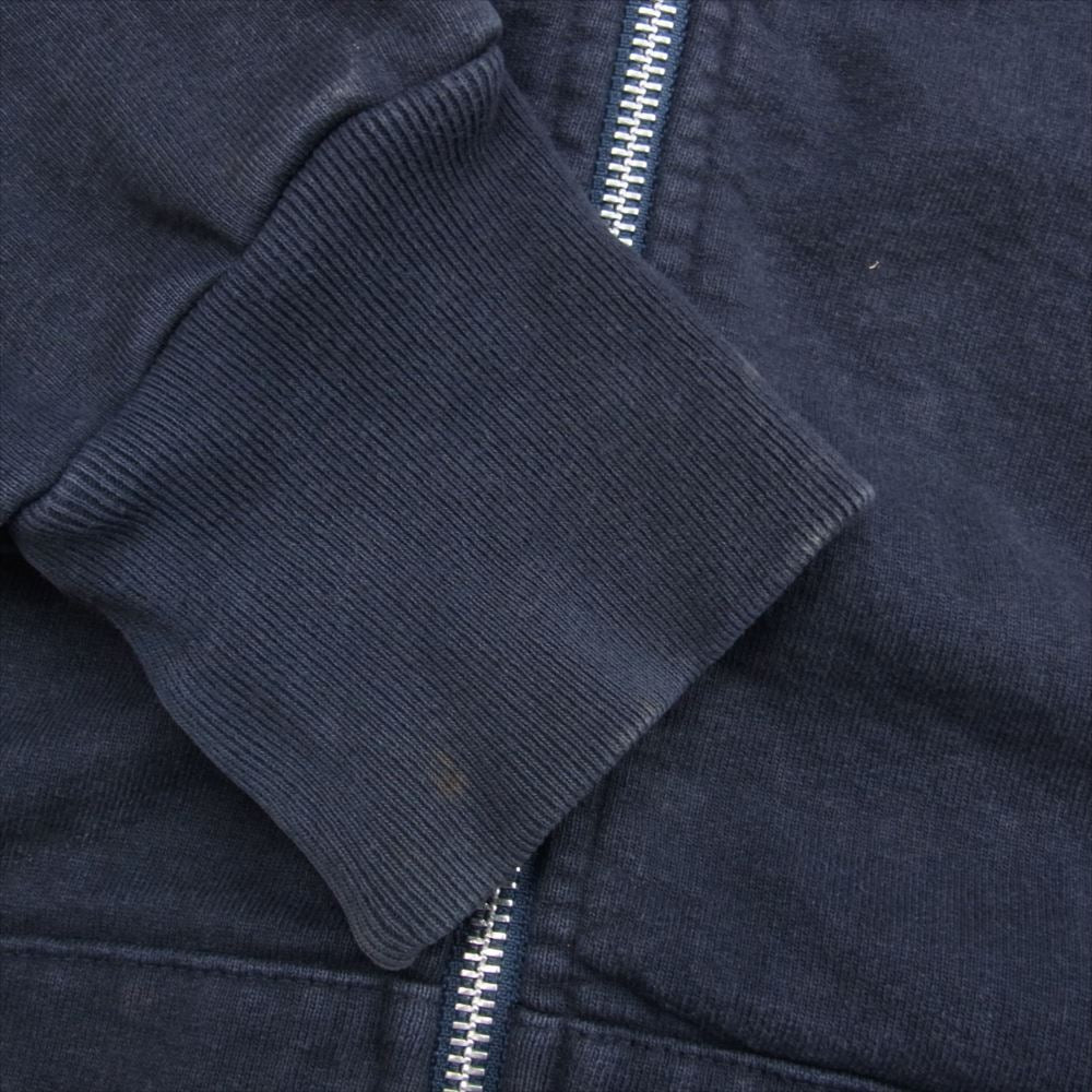 Supreme シュプリーム East West Full Zip Hoodie ロゴ刺繍 星刺繍 フルジップ パーカー ダークネイビー系 L【中古】