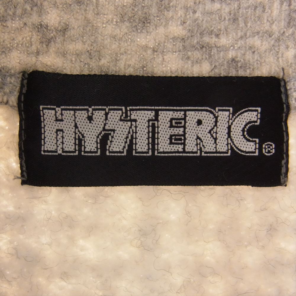 HYSTERIC GLAMOUR ヒステリックグラマー 2CJ-2750 ガール刺繍 カシミヤ混 千鳥格子 ジップアップ ライダース ジャケット グレー系 FREE【中古】