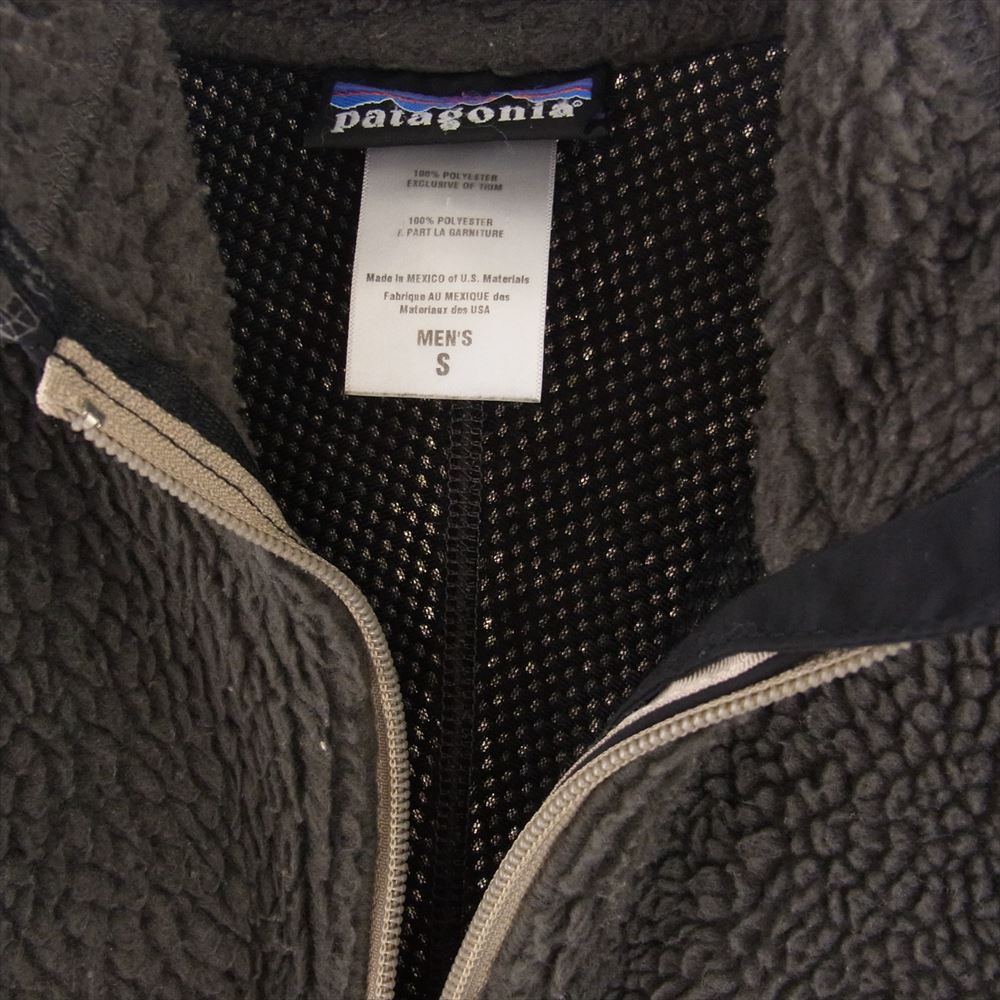 patagonia パタゴニア 07AW 23055 07年製 メキシコ製 Classic Retro X Jacket クラシック レトロ X フリース ジャケット チャコールグレー系 S【中古】