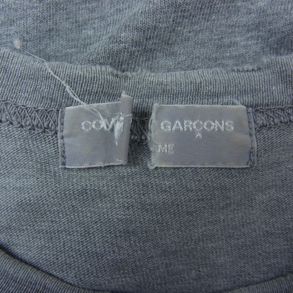 COMME des GARCONS HOMME コムデギャルソンオム HT 020180 AD2001 ペイント加工 ロゴプリント 半袖 Tシャツ グレー系【中古】
