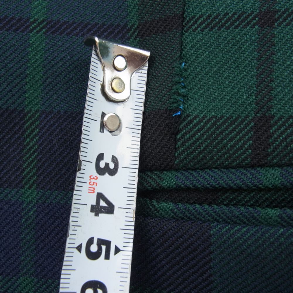 COMME des GARCONS HOMME PLUS コムデギャルソンオムプリュス 14AW PN-J056 ビッグラペル ブラックウォッチ ウール 1B ジャケット  グリーン系 S【中古】