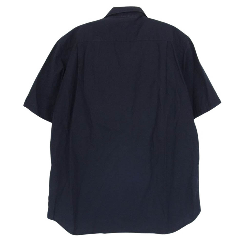 COMME des GARCONS HOMME PLUS コムデギャルソンオムプリュス 99SS シークレットトレジャー期 アーカイブ ヴィンテージプリュス リバーシブル フリル 半袖 シャツ ネイビー系【中古】