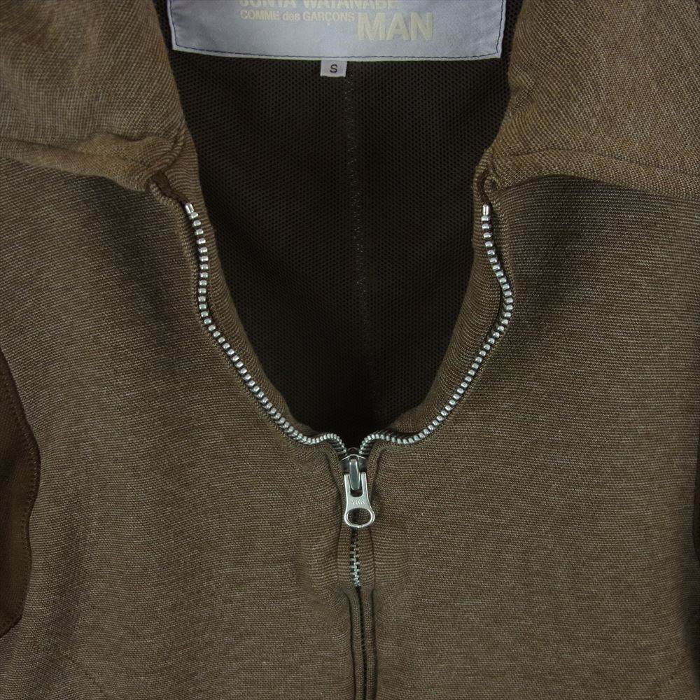 JUNYA WATANABE COMME des GARCONS MAN ジュンヤワタナベコムデギャルソンマン ポリ縮絨 トラックジャケット ジップアップ ジャケット ブラウン系 S【中古】