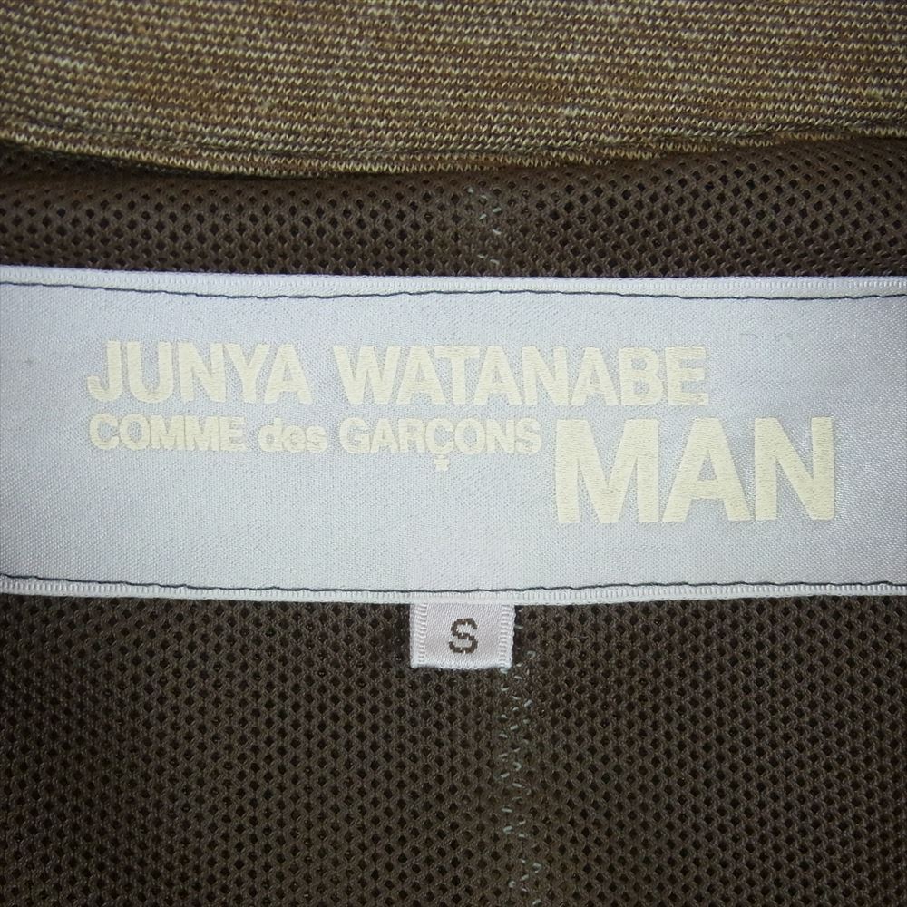 JUNYA WATANABE COMME des GARCONS MAN ジュンヤワタナベコムデギャルソンマン ポリ縮絨 トラックジャケット ジップアップ ジャケット ブラウン系 S【中古】