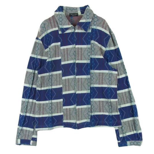 COMME des GARCONS HOMME PLUS コムデギャルソンオムプリュス 90s アーカイブ ヴィンテージプリュス AD1997 PT-100120 再構築 ニット ジップアップ ブルゾン ジャケット マルチカラー系【中古】