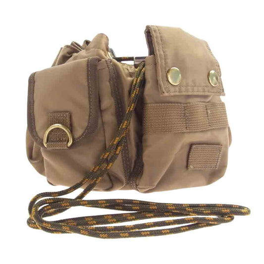 Sacai サカイ 22AW 22-0412S PORTER Tactical Drawstring ポーター タクティカル ドローストリング 巾着 ショルダーバッグ ライトブラウン系 OS【中古】