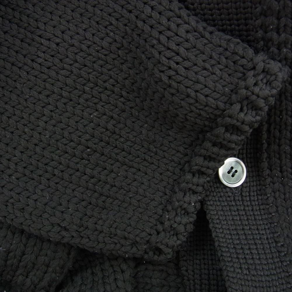COMME des GARCONS HOMME PLUS コムデギャルソンオムプリュス 23AW PL-N010 AD2023 Cable Knit Cardigan ケーブル ニット カーディガン  ブラック系 M【中古】