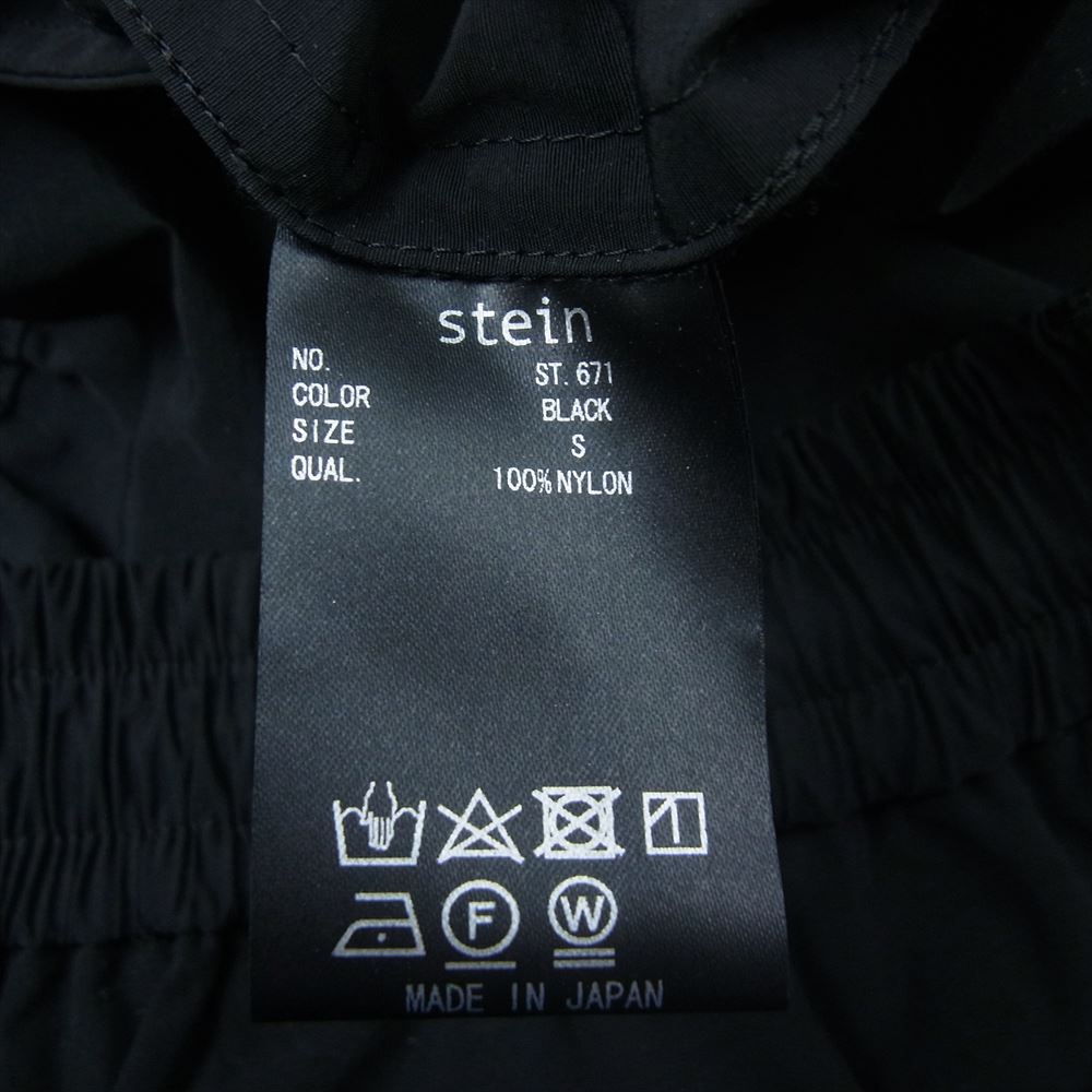 シュタイン 23AW ST671 TRAINERS TRACK EASY TROUSERS  トレーナーズ イージー トラウザーズ ナイロン トラックパンツ ブラック系 S【中古】