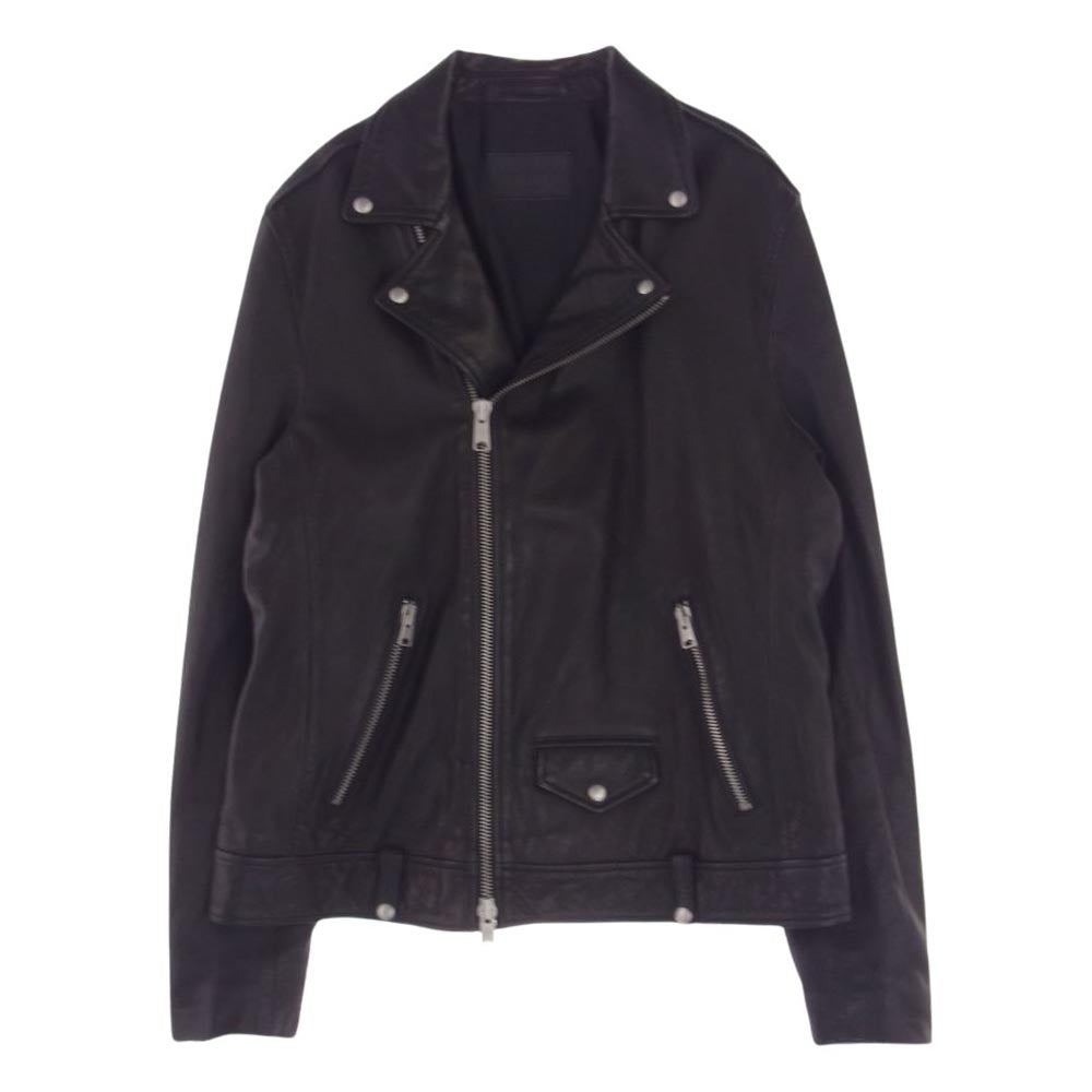 オールセインツ ML025N MILO BIKER ラムレザー ダブルライダース ジャケット ブラック系 L【美品】【中古】