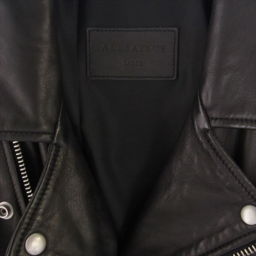 オールセインツ ML025N MILO BIKER ラムレザー ダブルライダース ジャケット ブラック系 L【美品】【中古】